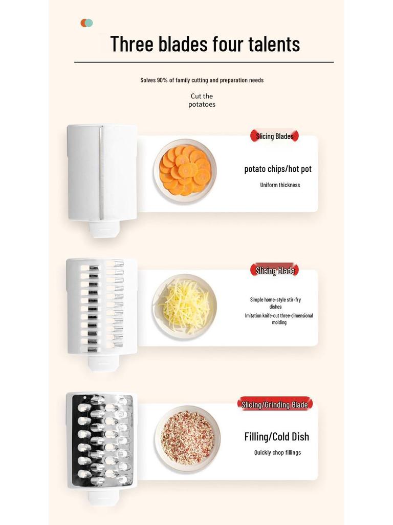 Многофункциональная овощерезка, слайсер и очиститель Storm для картофеля, нарезки соломкой и натирания