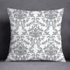 Gray Low White Flower Pattern Home Decoration Pillowcase Square Pillowcase Home Office Decoration Cushion Cover