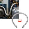1/4Inch X 20Inch Nonrust Steel Air Compressor Jumpers Hose With Rotating NPT Ends For Stable Airflows
