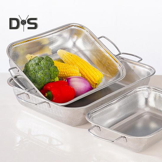 Корзина для слива, сито для пасты с ручкой, большой емкости, устойчивое к ржавчине, можно мыть в посудомоечной машине, фильтр для рисовой лапши, кухонный дуршлаг