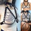 New  Sexy Women Goth Lingerie Leather  Neck Body  Cage Bra