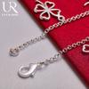 925 Sterling Silver Four Leaf Three Leaf Pendant Chain for Fashionable Wedding Jewelry