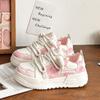 Fashion Designer Platform Sneakers for Women  Fashion Casual White Spring Autumn Board Shoes Female Pink Lace Sports Zapatillas Mujer