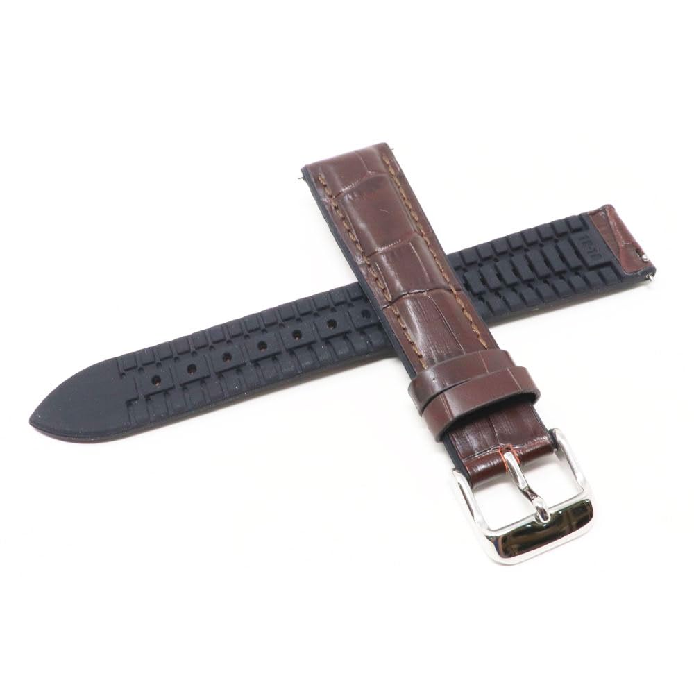 Seiko watch genuine brown for band, 18mm, leather/rubber, strap, RS02C18BN.