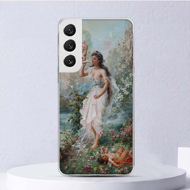 Чехол Soft Case с рисунком в стиле Ренессанс для Samsung Galaxy M12 M21 M30S M31 M32 M51 M52 Чехол для телефона Note 8 9 10 + 20 Ultra J4 J6 Plus J8