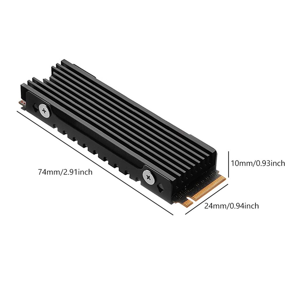 Кулер для M.2 2280 SSD NVME NGFF Теплоотвод Радиатор Алюминиевый сплав Термостойкость с Термосиликоновой прокладкой для игровой консоли PS5