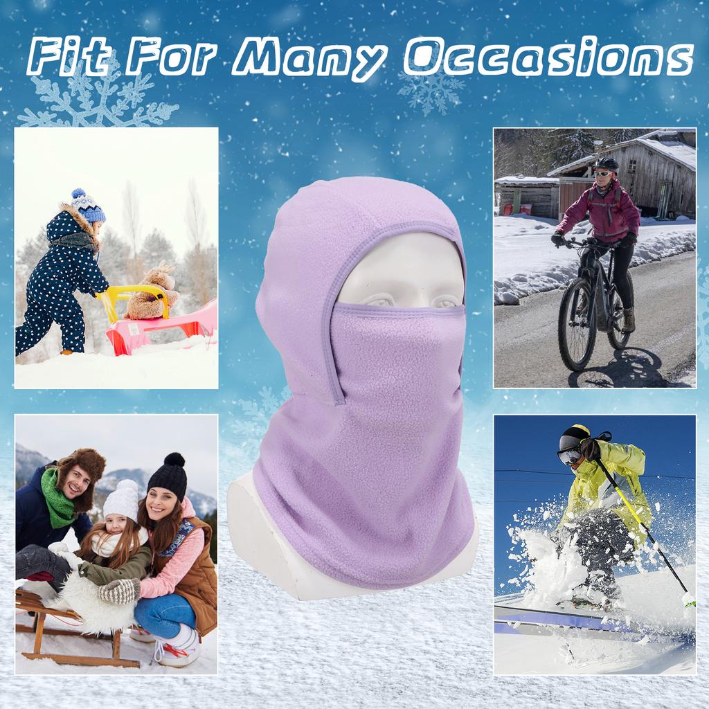 2 Packs Kids Balaclava Windproof Ski Mask Winter Hat Neck Warmer For Boys Girls