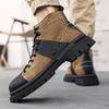 Мужские ботильоны из натуральной кожи, повседневная обувь с высоким берцем