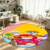 Rugrats Printed Round Crystal Velvet Rug Soft Non Slip Floor Carpet For Bedroom Holiday Gift