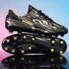 Футбольные бутсы мужские детские большого размера с низким верхом и длинными шипами для тренировок на открытом воздухе, противоскользящие, профессиональные, тренировочные футбольные бутсы