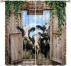 Rooster Chicken Curta,Farmhouse Floral Botanical Leaves Pattern Window Treatments For Kitchen Living Room Bedroom Drapes
