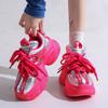 Mix Color Chunky Platform Sneakers Women Fashion Lace Up Thick Bottom Dad Shoes Woman 2024 Autumn Non-Slip Vulcanize Shoes Mujer