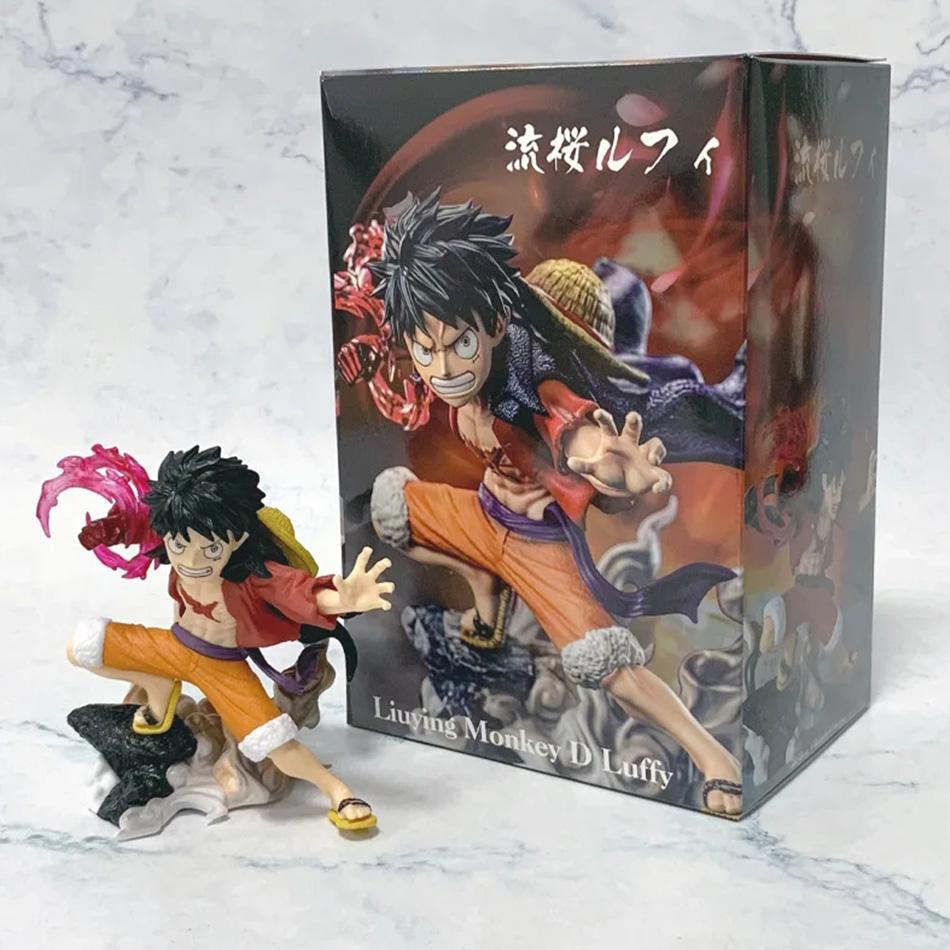 10 см One Piece Monkey D. Луффи Луффи Фигурки Боевой Стиль Фигурки Действия Коллекция Аниме Модель из ПВХ Куклы Игрушки Подарки на День Рождения для Детей