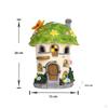Storybook Shelter LED Solar Resin Cottage Sculpture for Garden, Yard, Patio
