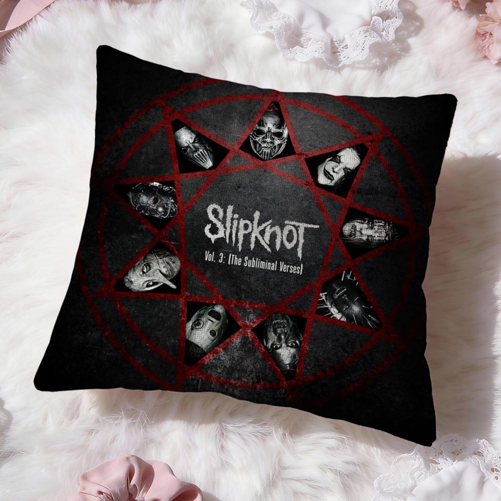 Band S-SlipknotS Cushion Cover Premium Comfort Reversible Pillow Cove -Two in One Design for Any Room & Car Interior