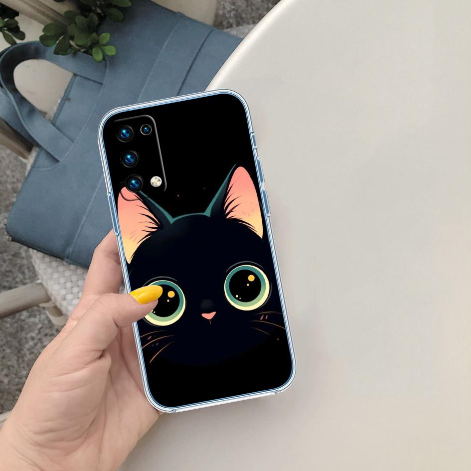FM15 Кошка Котёнок Мяу Мягкий Чехол Прозрачный Чехол для Телефона для Samsung Galaxy A04 A04S A14 A23 A34 A54 M23 M33 M52 M53