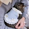 Breathable Pet Lace Skirt Thin Cat Checkered Clothes Casual Style Pet Dog Vest  Summer Season
