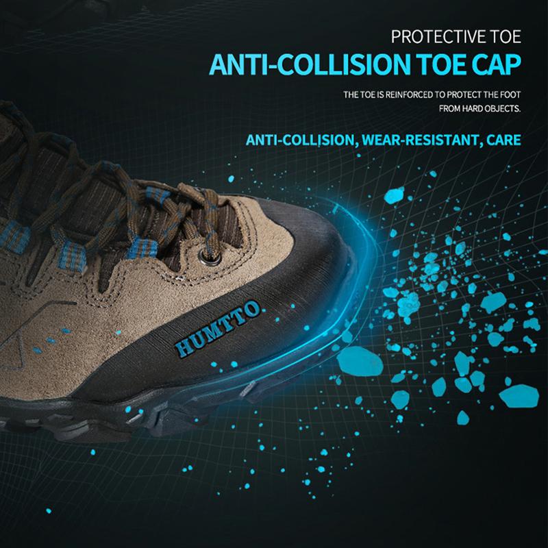 HUMTTO Зимние высокие походные ботинки, дышащая треккинговая обувь, модные сохраняющие тепло уличные кроссовки для мужчин