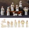 Exquisite Resin Nativity Manger Set Showcasing the Tradition of Skilled Craftsmanship for Religious Enthusiasts