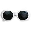 Quintet Sunglasses for Men and Rock and Grunge Size Women, Oval, Round, Fashionable, Style, 28-ty-2967 (White/Smoke, 3)