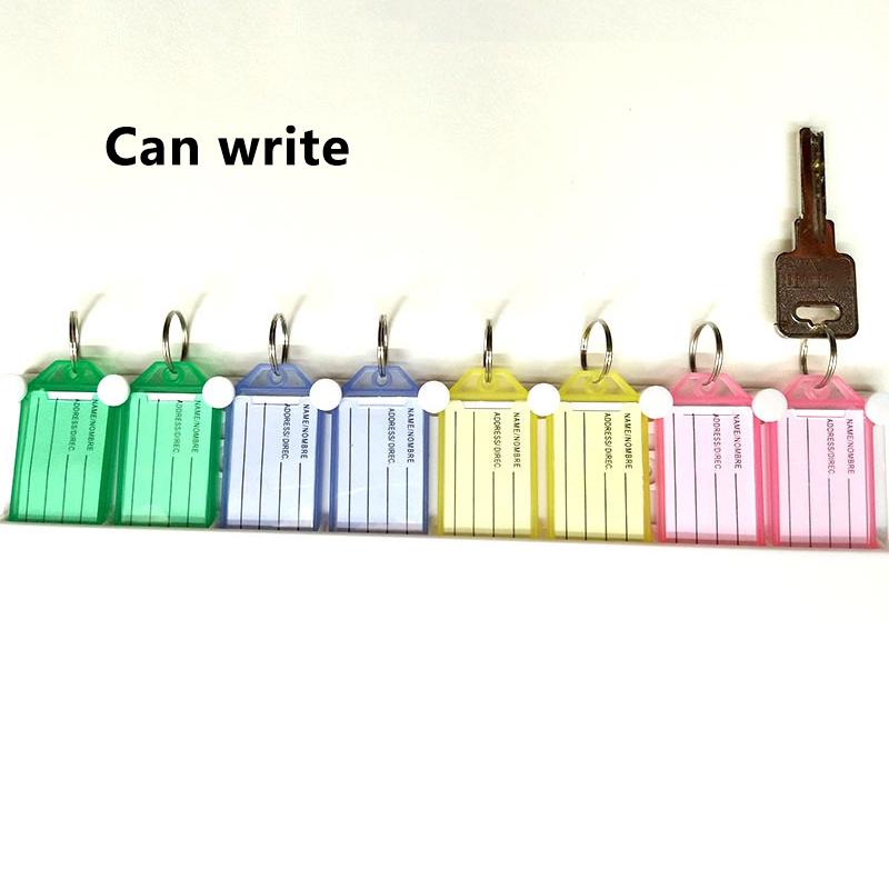 Baggage Tag Renovate Women Men Plastic Office Key Chain Candy Color Classification Hotel 1PC/5PCS Marking Number Jewelry Accessory