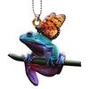 Frog Keychain Cute,Frog Keychain -New Fun Green Frog Acrylic Car Hanging Jewelry Frog Backpack