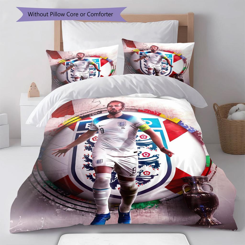 Harry Kane Icon Bedding Quilt Set Quilt Cover Pillowcase Home Decoration Birthday Gift (1 * duvet cover + 2 * pillowcase, without core)