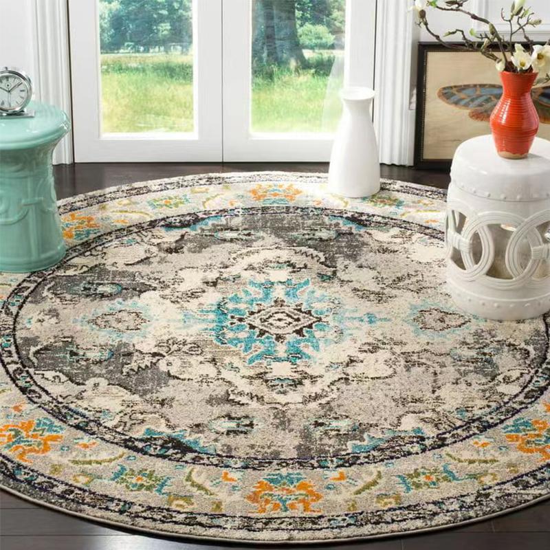 Круглый ковер в богемном стиле, украшение для дома, большой размер, коврики для спальни, пушистый мягкий ковер для гостиной