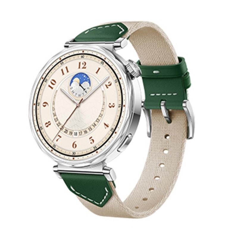 Woven Band Elegant Leather Nylon Blend Stylish Composite Weave Strap Unisex Smartwatch Strap Stylish Watch Strap for GT5