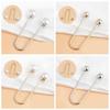 Pearl U-shaped Double Head Brooch Zinc Zinc Alloy  Clothing Accessories   Women