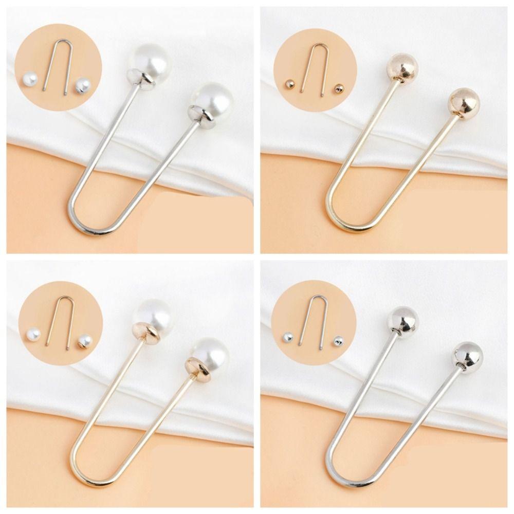 Pearl U-shaped Double Head Brooch Zinc Zinc Alloy Clothing Accessories Women