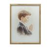First Holy Communion Souvenir - Boy First Holy Communion Souvenir - Boy, 30X40 Cm, Gold Aluminum Frame, 230 Gsm Matte Paper