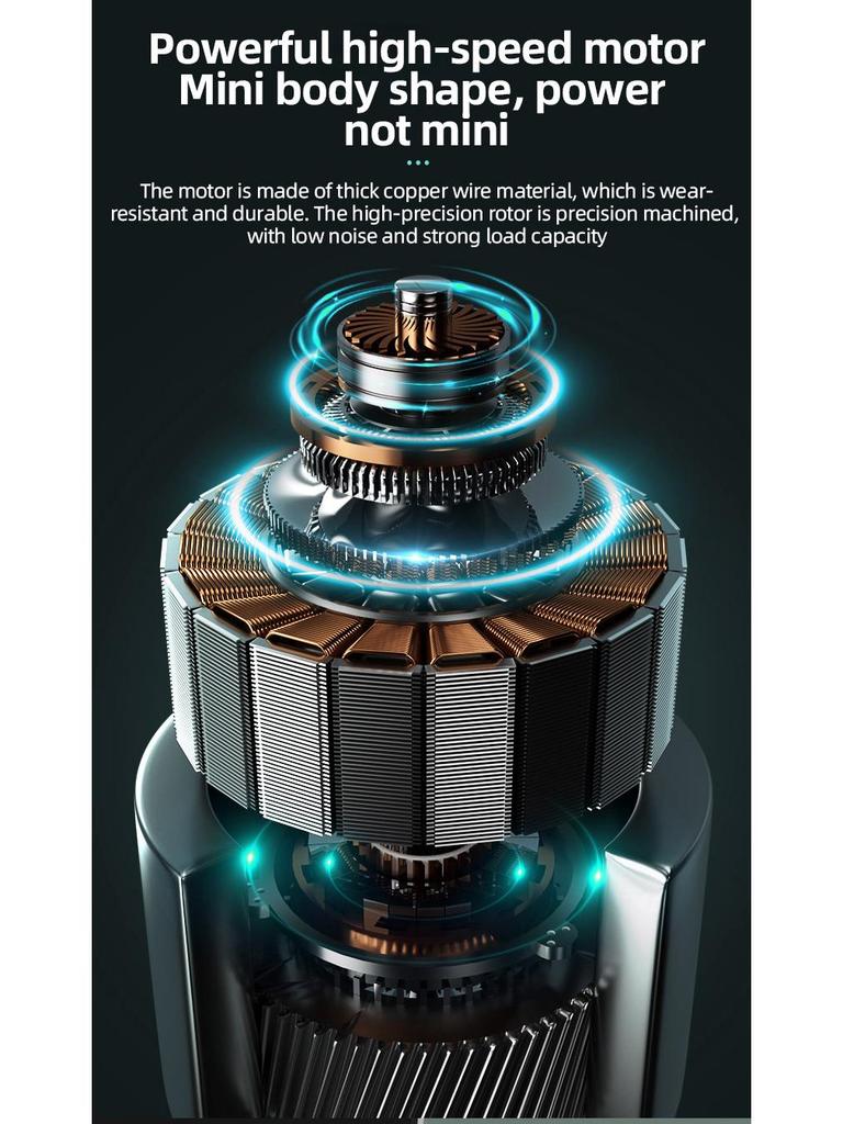 Portable Rechargeable Men's Electric Beard Shaver - Compact Travel Design