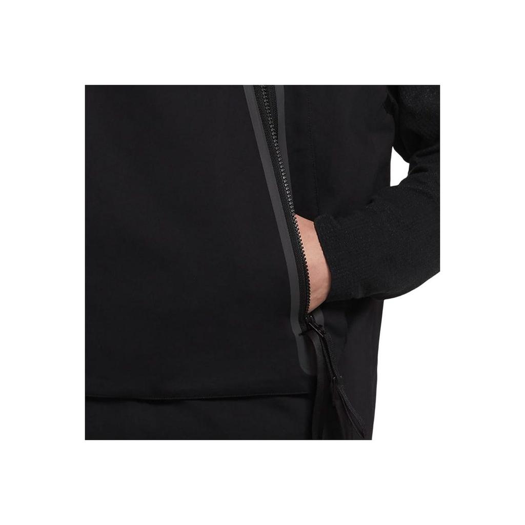 Nike Solid Color Casual Asymmetric Zipper Logo Print Stand Collar Vest Men Vests Black CZ9265-010