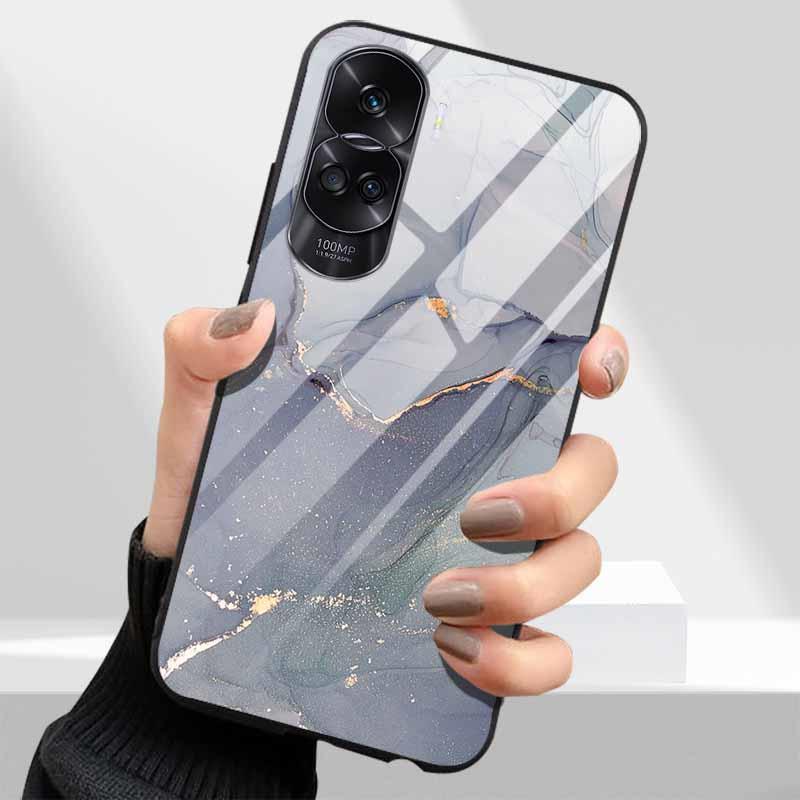 Закаленное Стекло Жесткий Чехол Для Honor 90 Lite 5G Чехол Милый Мраморный Funda Coque Для Honor 90 Pro Honor90 90Lite 90Pro Оболочки Телефона