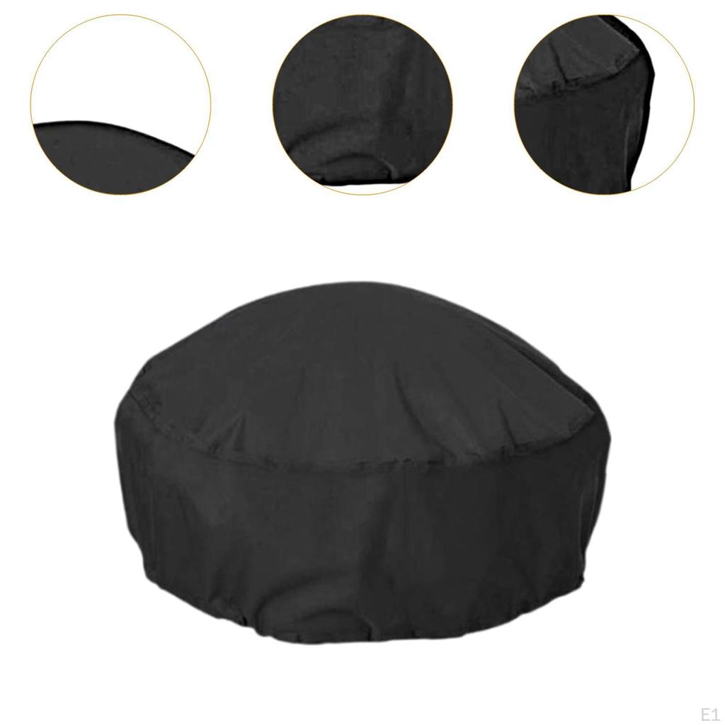 Fire Pit Cover Bowl 210D Oxford Cloth Outdoor Fireplace Heavy Duty Protection