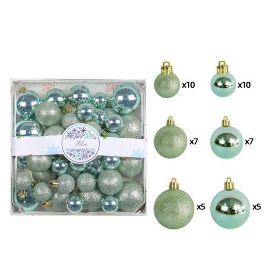 44 шт. 3/4/5 см Рождественский шар Небьющийся привлекательный красочный елочный шар Подвеска для