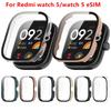Чехол Glass+PC для Xiaomi Redmi Watch 5, жесткий бампер, встроенное закаленное стекло Ultra-HD, защитное стекло для Redmi Watch5, аксессуары для eSIM