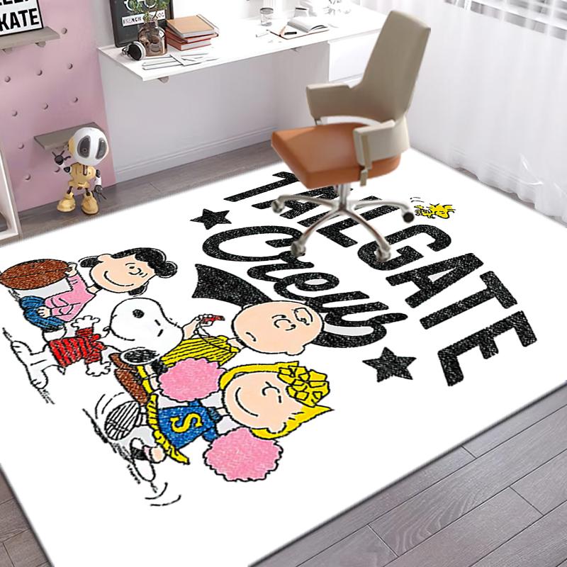 1PC Snoopy Rug - home decoration Carpet For Living Room Bedroom Flooring Computer Chair Area Rug