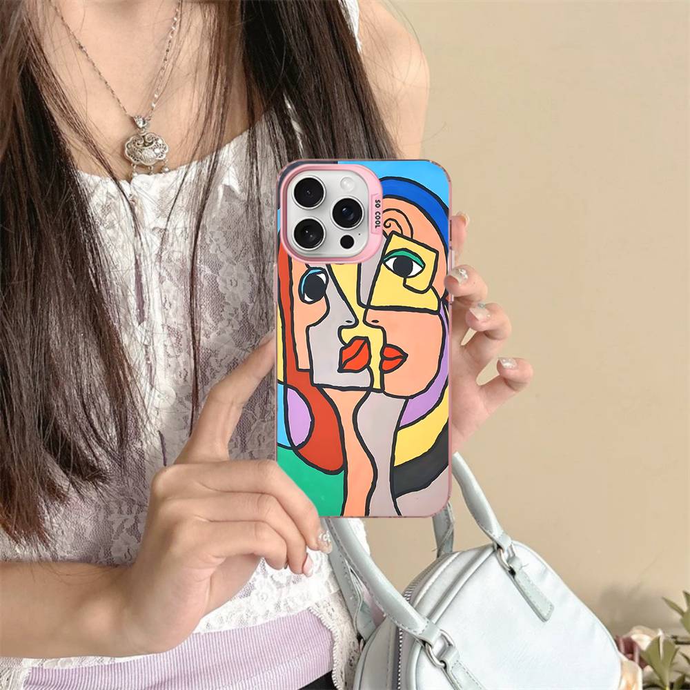 Picasso Abstract Art Phone Case For IPhone 16 15 14 13 12 11 Pro Max 17 Plus Colorful Cover
