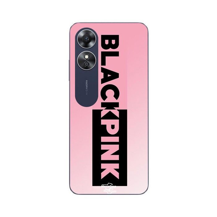 Coque pour Oppo A17 Blackpink logo rose et noir