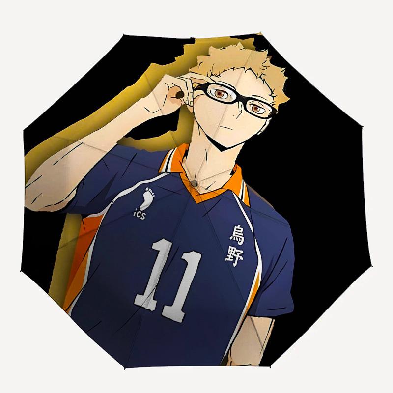 Volleyball, Anime- Automatic Opening and Closing, 8-rib Structure Portable Umbrella, Suitable for Men and Women in All Seasons - Perfect Gif