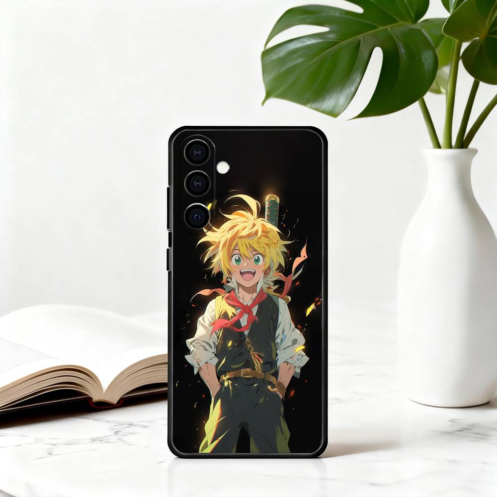 The S-Seven D-Deadly Sins M-Meliodas Phone Case Black Silicone Soft For Samsung Galaxy A73,A72,A71,A70,A53,A52,A51