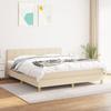 3140630 vidaXL Divan Bed with Mattress Cream 160x200 Cm Fabric