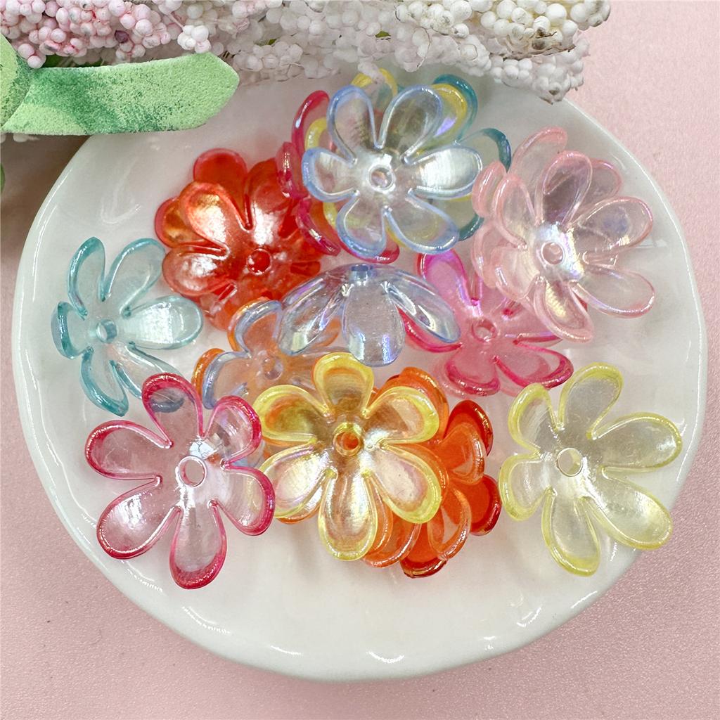 Сосуд для изготовления украшений для волос, модные аксессуары «сделай сам», материалы ручной работы, свободные бусины, 20 шт., 6 лепестков, цветок