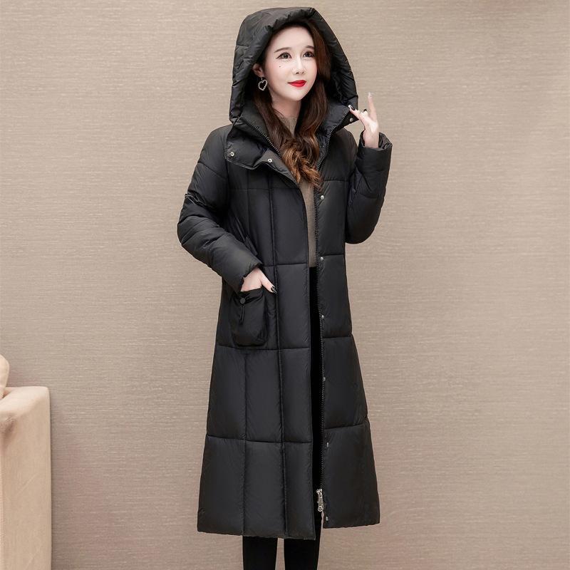 Winter waist thickened medium and long cotton-padded clothes women's new cotton-padded jacket foreign style middle-aged mother cotton-padded clothes