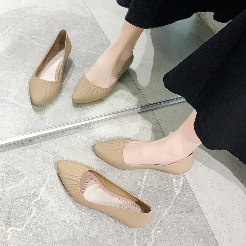 2025 Эластичные балетки женские сетчатые лоферы вязаные мокасины неглубокие балетки повседневные туфли-лодочки кроссовки для вождения обувь для ходьбы