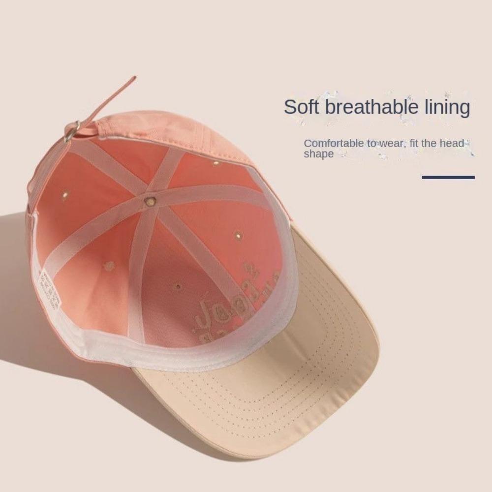 Contrasting Color Sun Shading Hat Embroidery Baby Duckbill Hats For 2-7Year Boys Girl