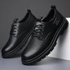 2025 Autumn New Men's Business Casual Leather Shoes Men's Retro Tooling Big Head Shoes Versatile Platform Trendy Shoes 6308