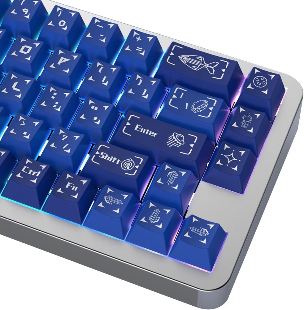 Тематические колпачки для клавиш 158 колпачков для клавиш из ПБТ. Набор специальных колпачков для клавиш MDA подходит для переключателей Cherry MX 61/87/104/108 и других механических клавиатур. (клубника)